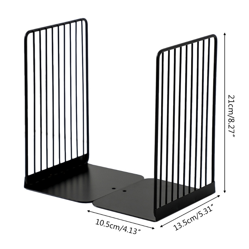 1 Cặp Giá Đỡ Sách Bằng Sắt Chống Trượt Tiện Dụng