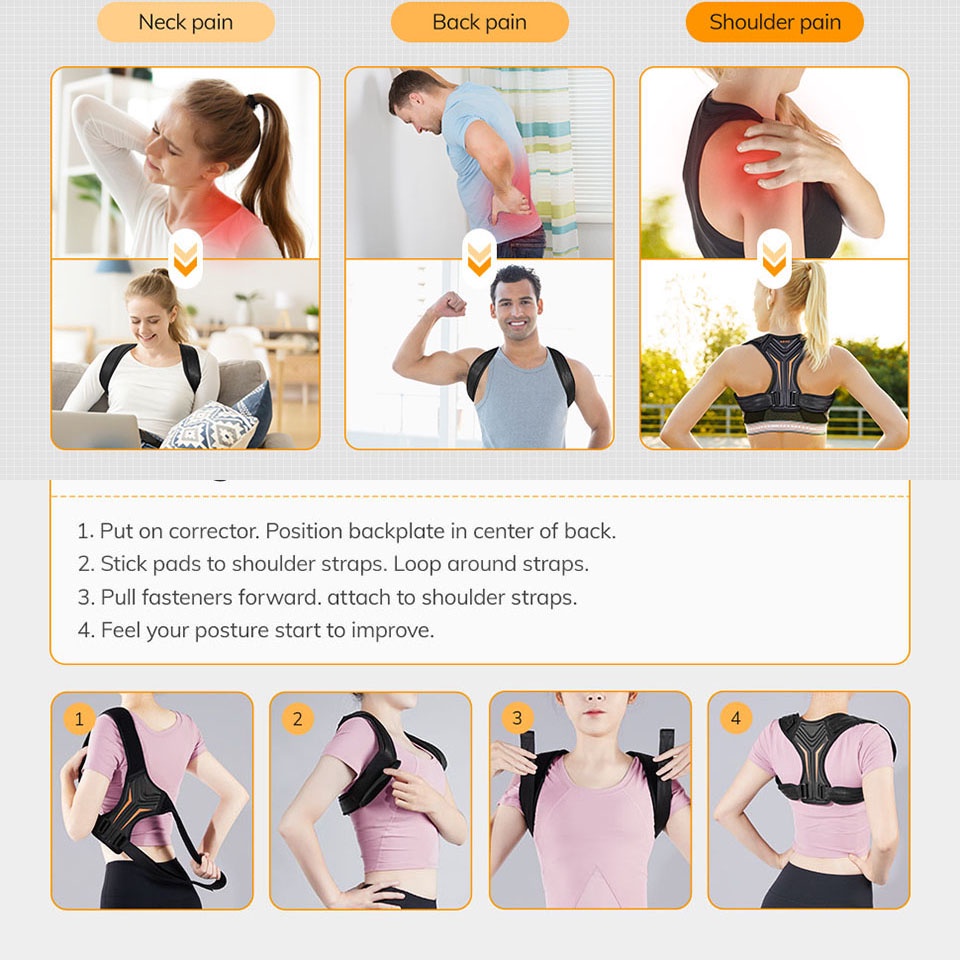 [Hàng mới về] Đai điều chỉnh tư thế lưng thẳng vô hình thoảI mái