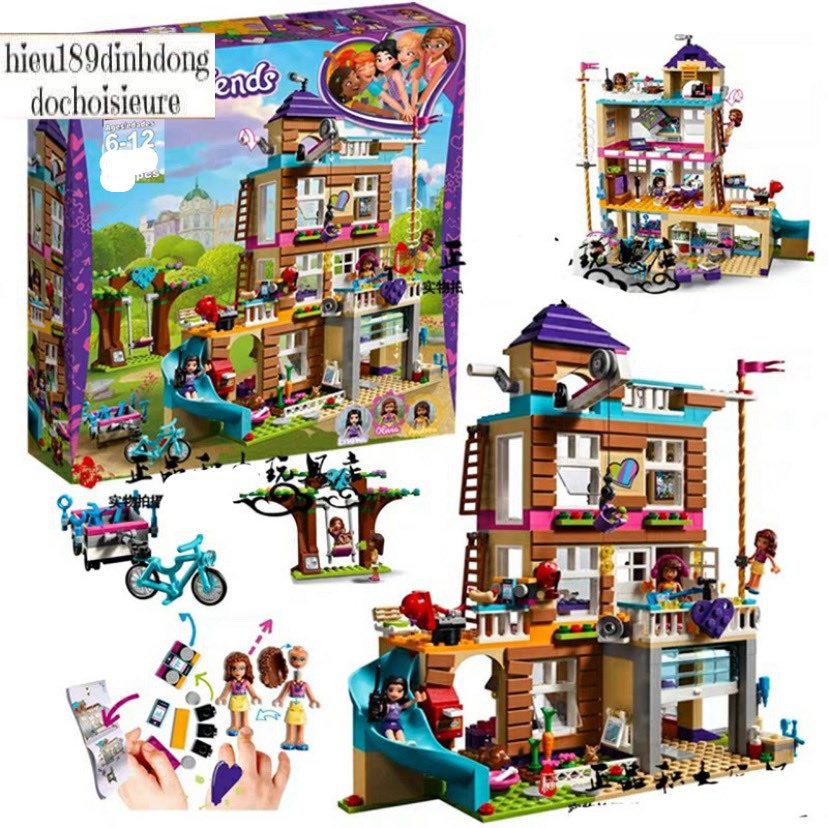 Lắp ráp xếp hình not Lego Friends 41340, Lepin 01063 Bela 10859 : Friendship House Ngôi nhà tình bạn