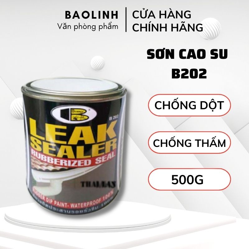 Sơn Phủ Cao Su Chống Dột Chống Thấm Leak Sealer Bosny B202 -Che Phủ Rò Rỉ Vết Nứt Mái Nhà, Máng Xối-vanphongpham.baolinh