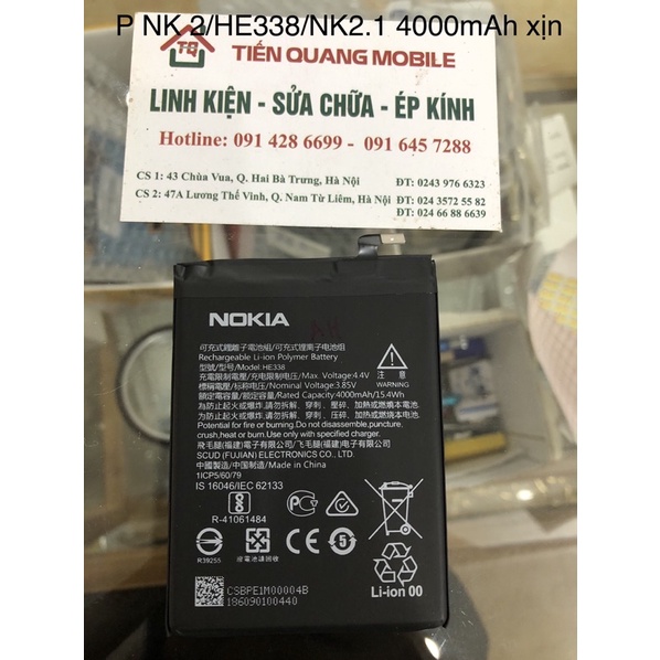 Pin Nokia 2/HE338/Nokia 2.1 4000mAh xịn