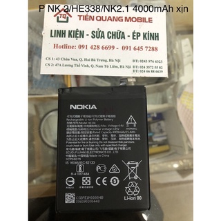 Pin nokia 2/he338/nokia 2.1 4000mah xịn