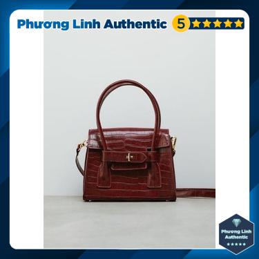 Túi xách họa tiết giả da rắn, có dây đeo Zara Auth New Tag có sẵn 6062/810 6062810