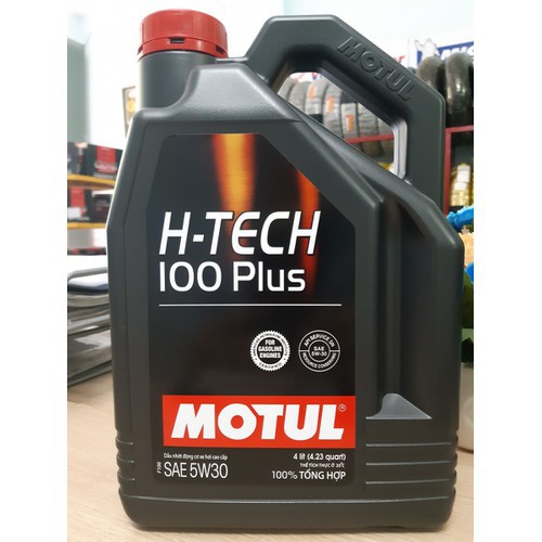 Nhớt Tổng Hợp XE HƠI Ô TÔ Motul H-Tech 100 Plus 5w30 SN (4lít)