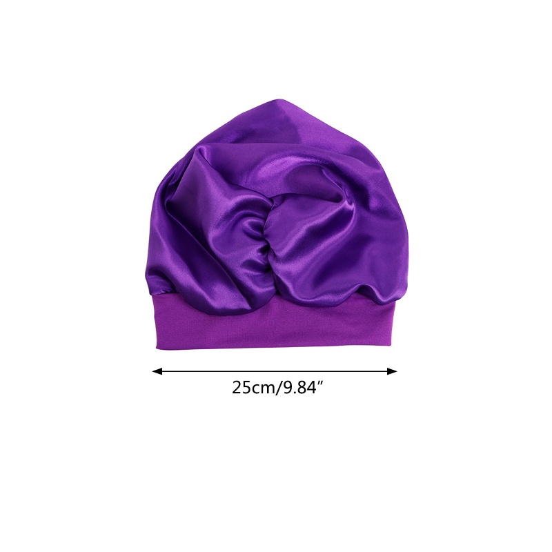 Wmmb Khăn Turban Quấn Đầu Thắt Nút Chéo Màu Trơn Phong Cách Bohemian