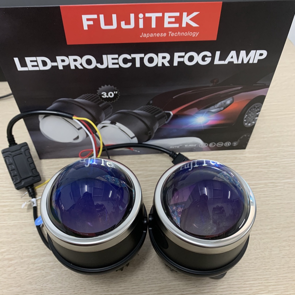 Bộ 02 Đèn Bi Led Gầm Fujitek Pha Cos Cho Ô Tô, Xe Hơi Chống Chói