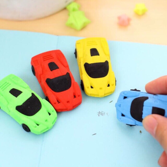 Gôm tẩy bút chì học sinh hình ô tô cute siêu sạch dễ thương giá rẻ cho bé