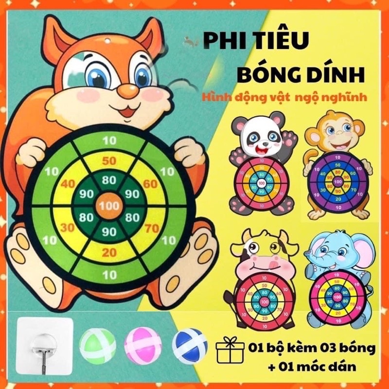Trò Chơi Ném Bóng Dính Bảng Phi Tiêu Bóng Ném Dính Subeokiss Rèn Luyện Tính Tập Trung Và Giúp Bé Tăng Vận Động