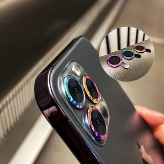Miếng dán bảo vệ camera chống rơi vỡ cho iphone 15 14 13 12 11 pro max mini hd + khung kim loại