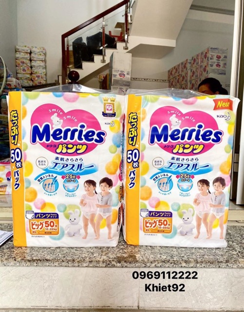 [FREESHIP+MÃ 100K] Tã dán/quần Merries THÊM MIẾNG+JUMBO+ tiêu chuẩn hàng nội địa NB90, S82,XL38+6,XXl28,Xl50..