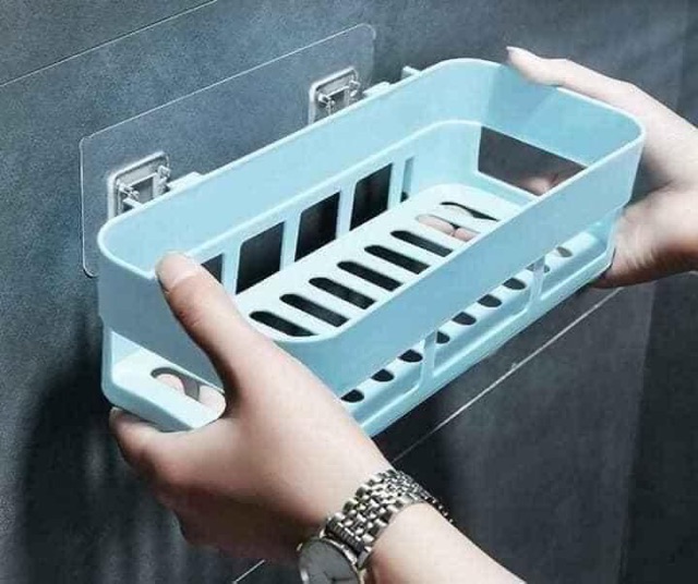 KỆ NHỰA CHỮ NHẬT DÍNH TƯỜNG SIÊU CHẮC CHẮN
