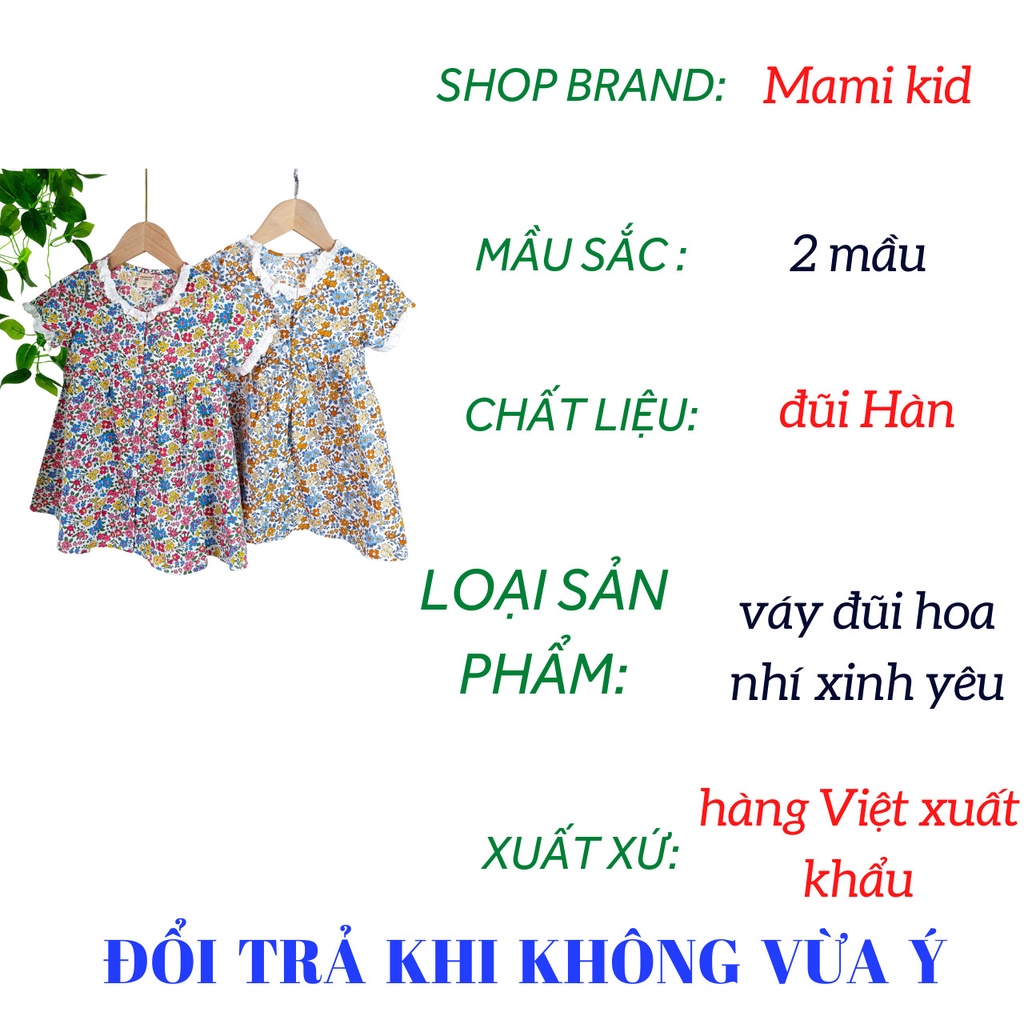 váy xinh cho bé gái 1-7 tuổi, hoa nhí siêu dễ thương ,Mamikid
