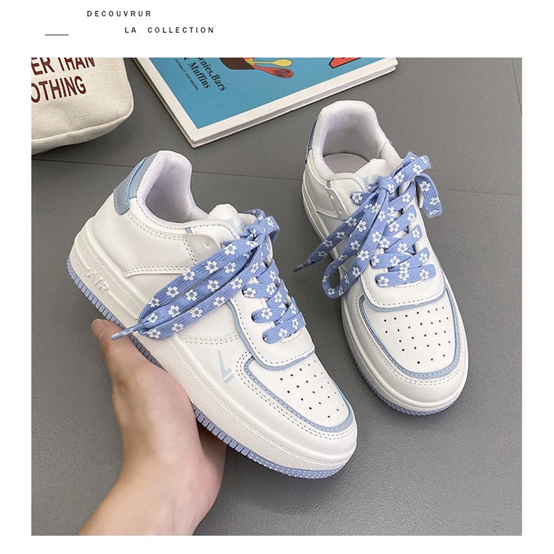 Giày thể thao nữ air force 1 custom, Giày sneaker nữ AF1 màu xanh / hồng hàng Trung chuẩn đẹp | BigBuy360 - bigbuy360.vn