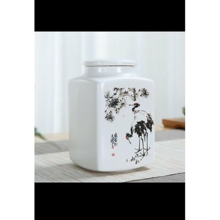 Hủ đựng trà gốm sứ cao cấp sai lớn được vẽ thủ công bằng tay rất tinh xảo