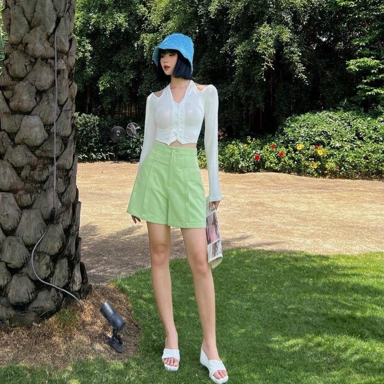 Áo Croptop Ôm Body PINKSTORE29 Cổ Yếm Hở Vai Sang Chảnh Tay Dài A5443