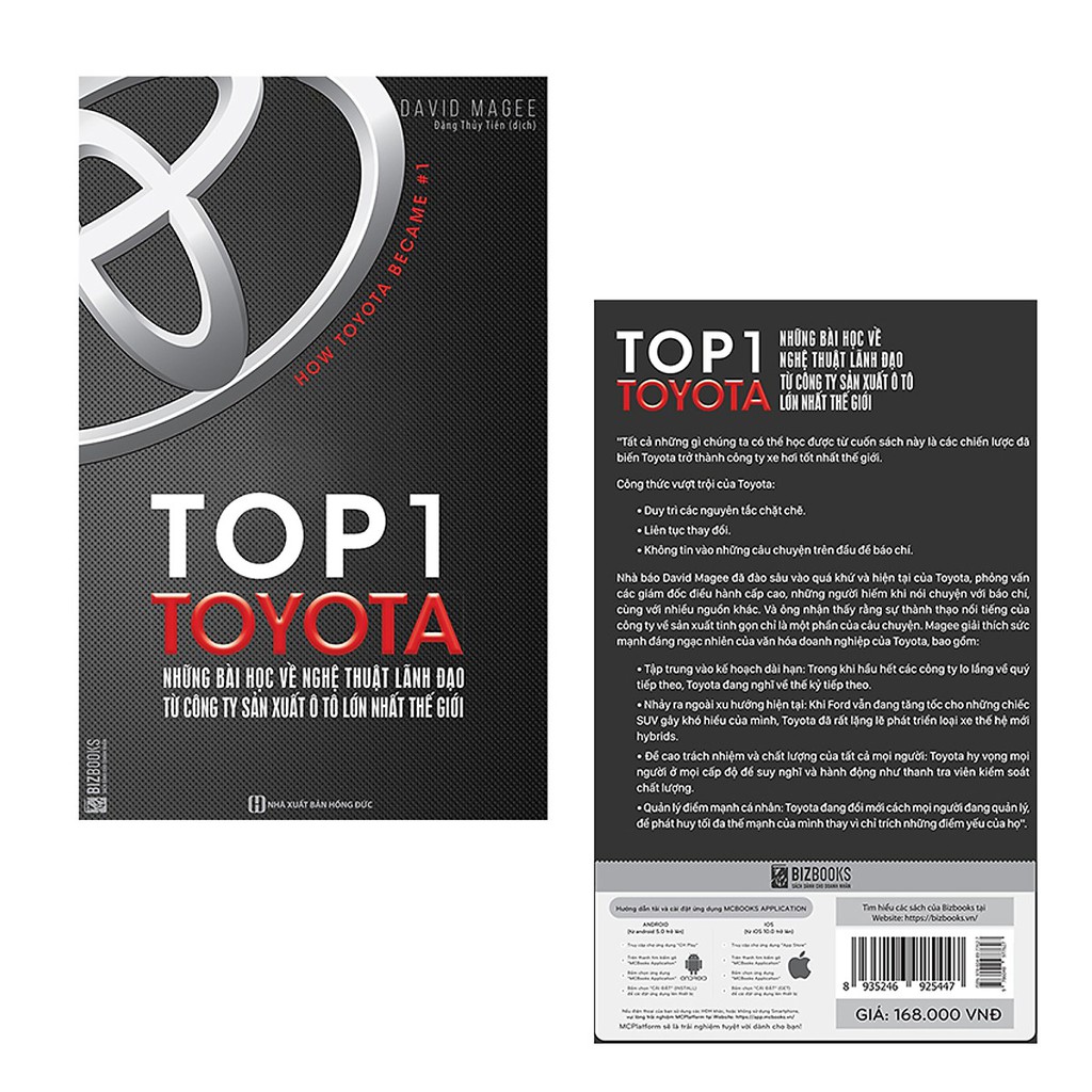 Sách - Top 1 Toyota - Những Bài Học Về Nghệ Thuật Lãnh Đạo Từ Công Ty Sản Xuất Ô Tô Lớn Nhất Thế Giới Tặng Kèm Bookmark