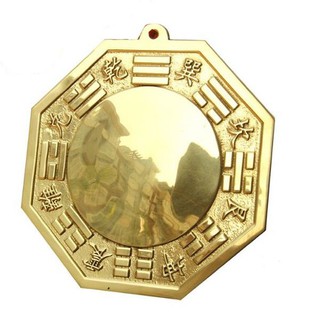 Gương bát quái phong thủy lồi chất liệu đồng size lớn 13.8cm