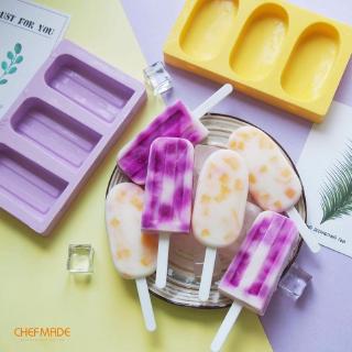 Chef MADE Ice Pop Molds Silicone Popsicle Maker có Que Sọc Hình Khuôn Làm Kem (4 Màu) WK9440-9443
