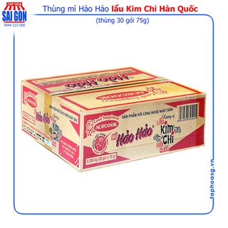 Thùng 30 Gói Mì Hảo Hảo Lẩu Kim Chi Hàn Quốc mang hương vị chua cay mới của kim chi đến các tín đồ mì gói