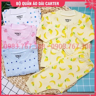 [ĐỒ THU ĐÔNG] Bộ Quần Áo Nỉ Carter In Họa Tiết Dễ Thương Cho Bé Sơ Sinh