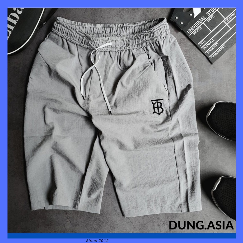 Quần cộc ngố thể thao nam , chất vải đũi , logo thêu thời trang phong cách trẻ trung năng động Dung. Asia QĐ04