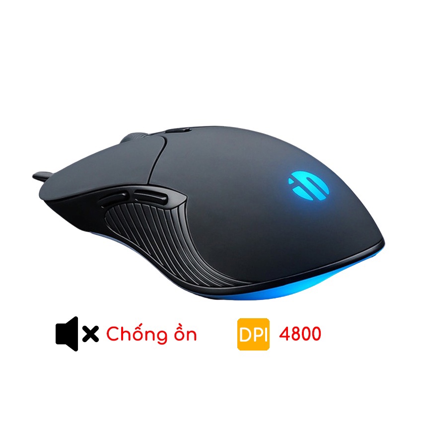 Chuột máy tính có dây chuột gaming Inphic PB1P 4800 DPI 6000 FPS - Im lặng - Có thể lập trình - LED RGB