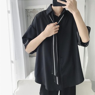 Áo Buộc Miễn Phí Nam Phong Cách Preppy Phiên Bản Hàn Quốc Cặp Đôi Mùa Hè Mặc Ngoài dk Đồng Phục Chính Thống jk Sinh Viên Khuôn Viên Cổ