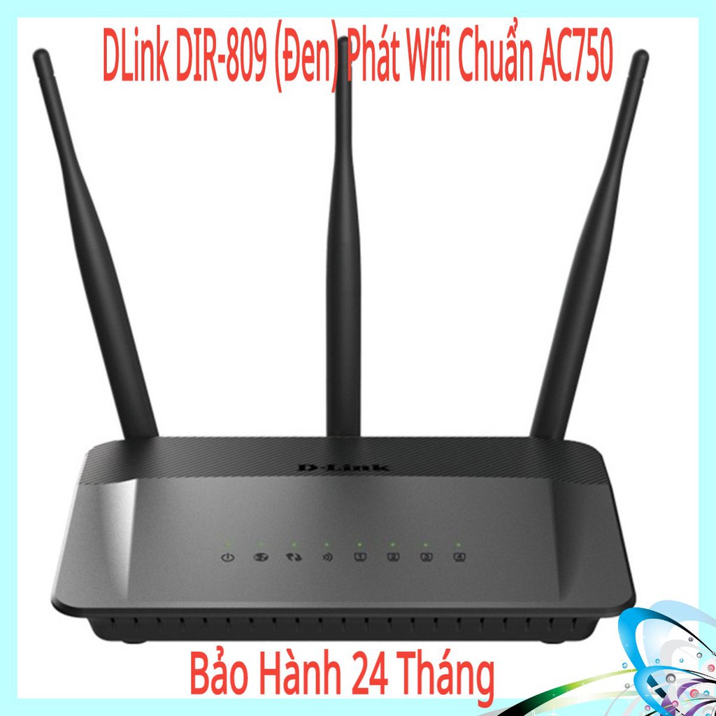 Bộ Phát Wifi Chuẩn AC750 D-Link DIR-809 (Đen) - Bảo Hành 24 Tháng