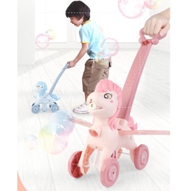 Xe đẩy ngựa thổi bong bóng Đáng yêu cho bé