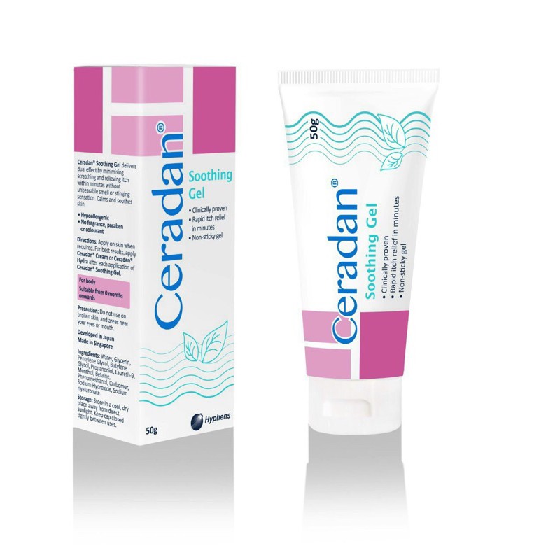 Ceradan soothing gel - làm dịu da, dành cho da ngứa, mẩn đỏ (hàng chính hãng ,singapore)