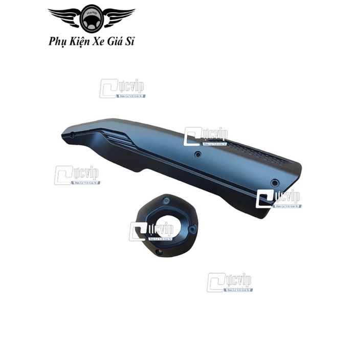 Combo Ốp Che Pô Và Chụp Đích Pô Xe Exciter 155, Exciter 2021 - 2022 DAMS4328