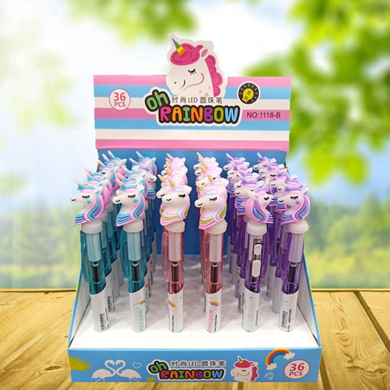 1 Cây Bút Mực Gel Đầu Silica Hình Kỳ Lân Dễ Thương Dùng Làm Quà Tặng Cho Bé / Văn Phòng / Trường Học