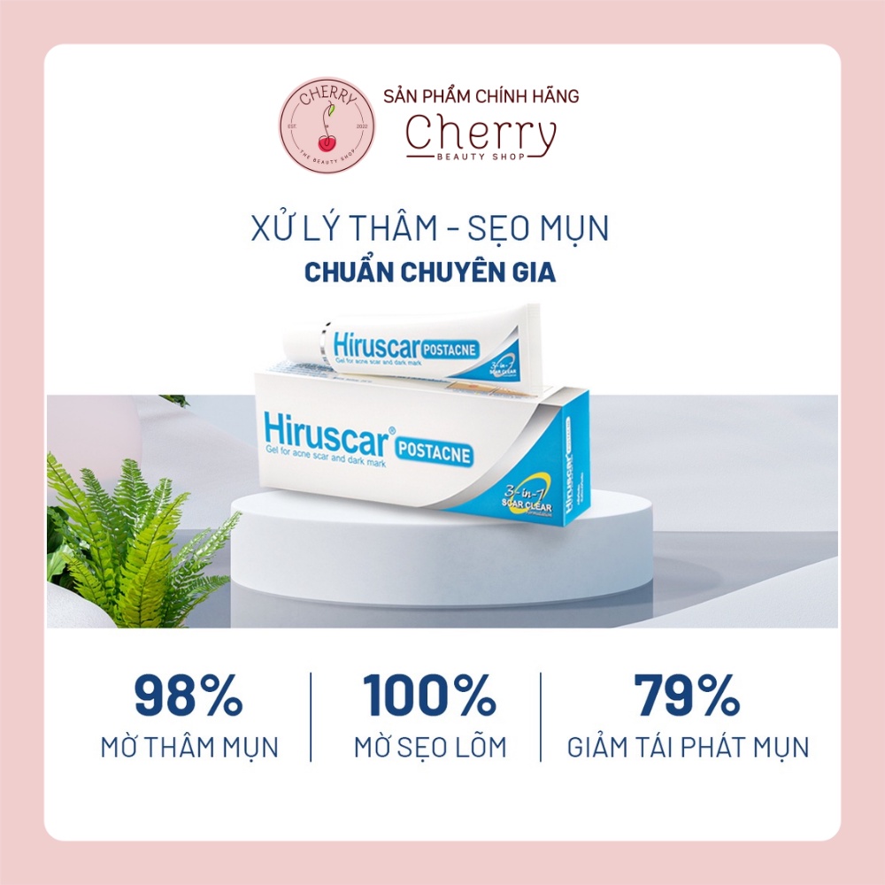 Gel chăm sóc sẹo mụn và mụn thâm Hiruscar Post Acne