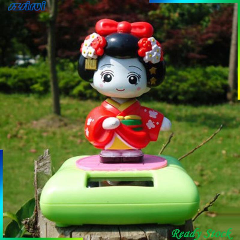 Mô Hình Đồ Chơi Maiko Geisha Mặc Kimono Nhật Bản Sử Dụng Năng Lượng Mặt Trời #A