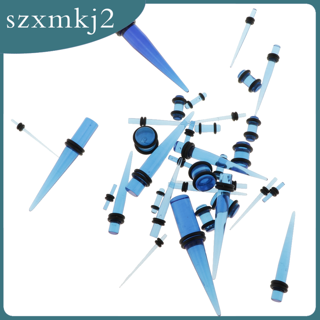 Bộ 36 Dụng Cụ Nong Tai Bằng Cao Su Màu Trắng Kèm Vòng Cao Su szxmkj2