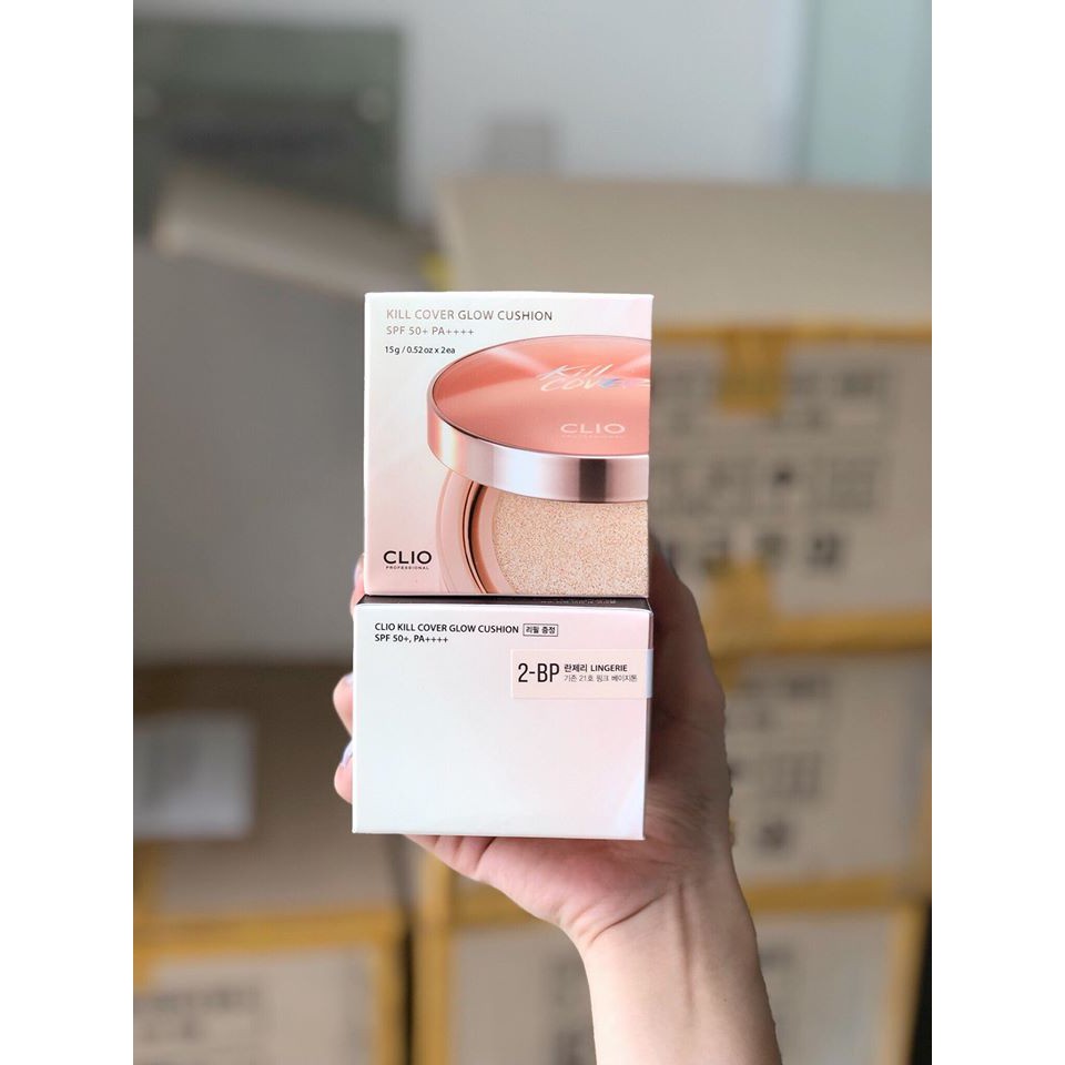 Set Phấn nước Clio Kill Cover Glow / Ampoule / Founwear/Conceal/Stay Perfect