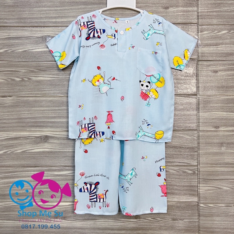 Bộ tole/lanh bé trai tay ngắn quần dài