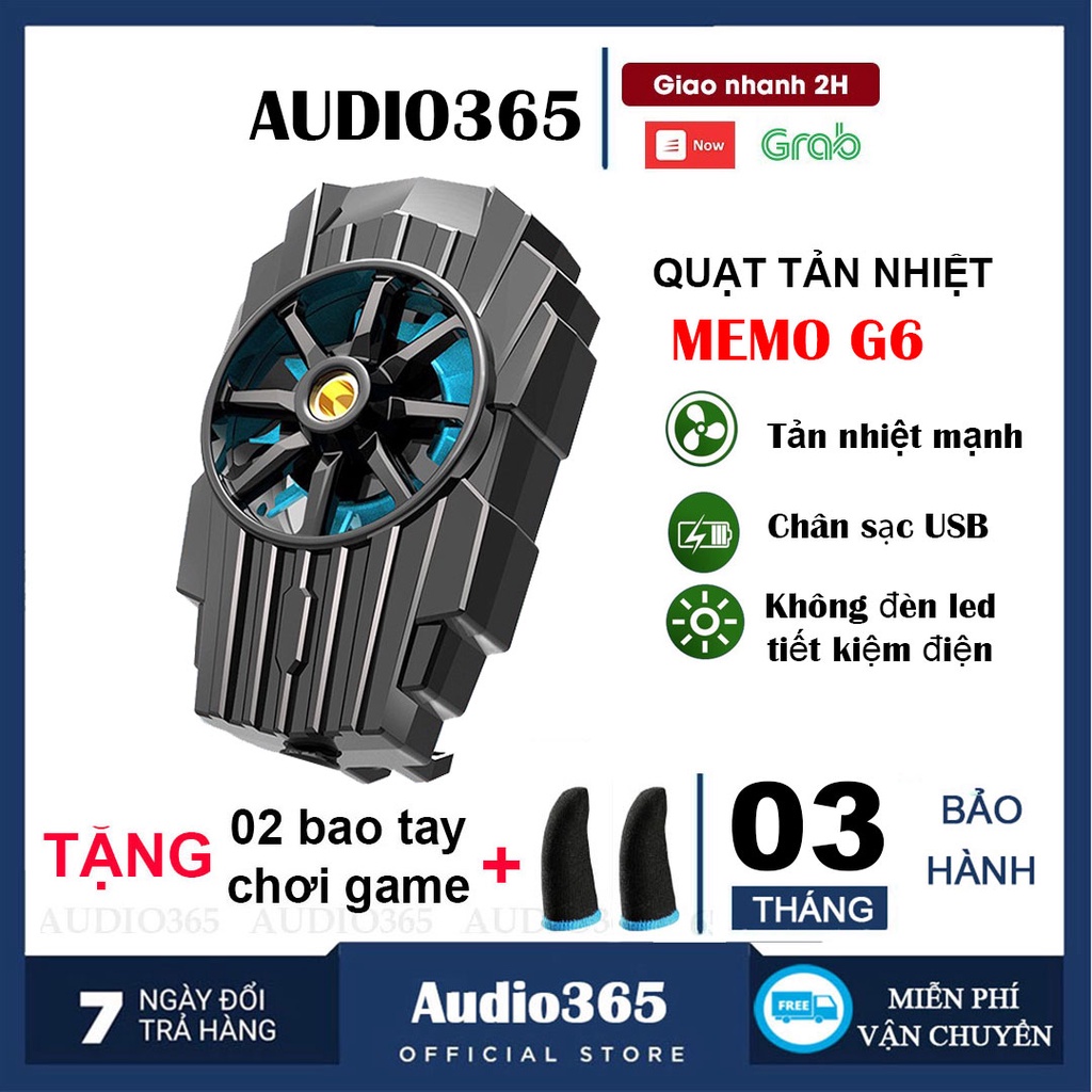 Quạt tản nhiệt điện thoại G6 chơi PUBG FF ROS Siêu lạnh, tản nhiệt nhanh, siêu nhẹ, phù hợp mọi điện thoại
