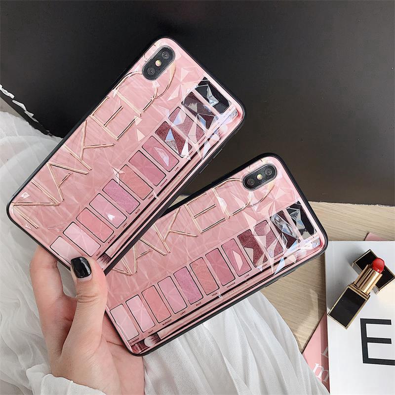 Ốp điện thoại silicon hoạ tiết hộp phấn mắt dễ thương dành cho iPhone 6/6s/7/8/7plus/8plus/X/Xsmax/XR