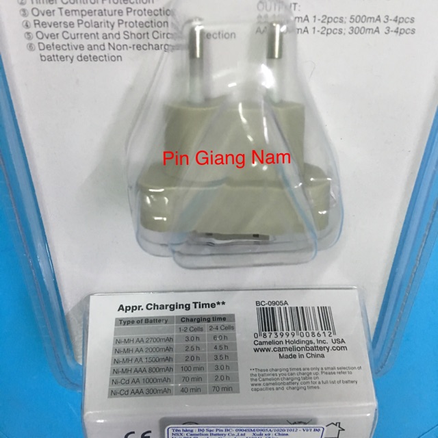 Combo 30 vỉ pin sạc AA Camelion 2700mAh màu trắng và 2 máy sạc pin Camelion 0905