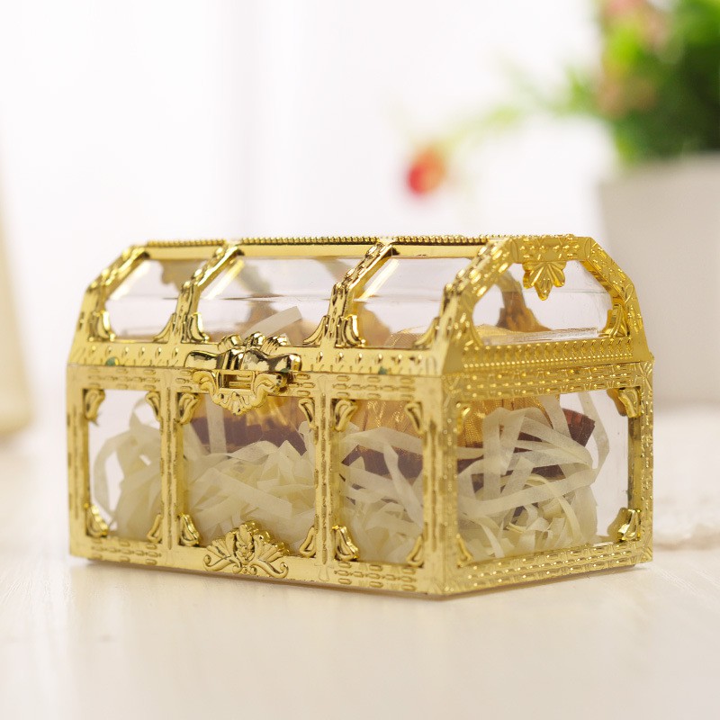 Mini Jewelry Box Candy Ring Earrings Storage Organizer Gold L