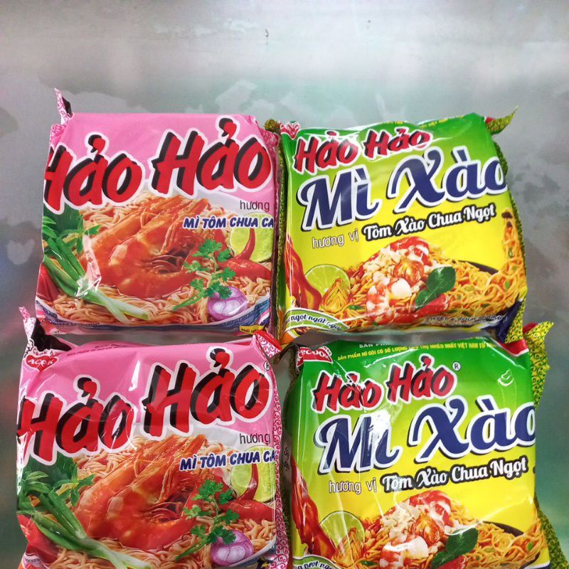 Mì tôm hảo hảo xào chua ngọt, tôm chua cay