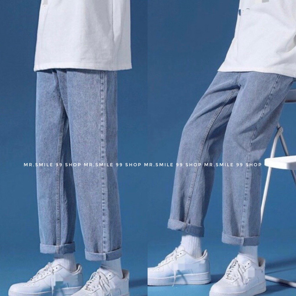 Quần Jean Baggy ống Suông Rộng Gen Z Nam Nữ Xu Hướng Hot Trend unisex Mr Smile 99 Shop