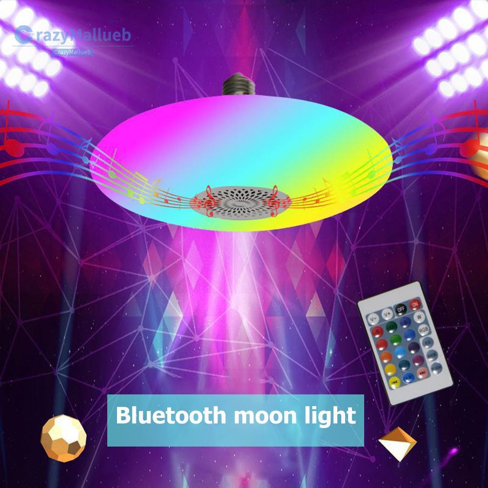 Crazymallueb❤30W RGB Bluetooth Music Light Bulb Ceiling Lamp RC Colorful Home Decor Lamp❤Lighting