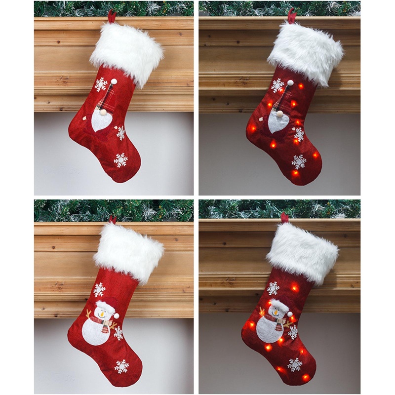 Youyo Túi Đựng Vớ Giáng Sinh Mới Lạ Hình Người Tuyết / Tuần Lộc / Ông Già Noel Tùy