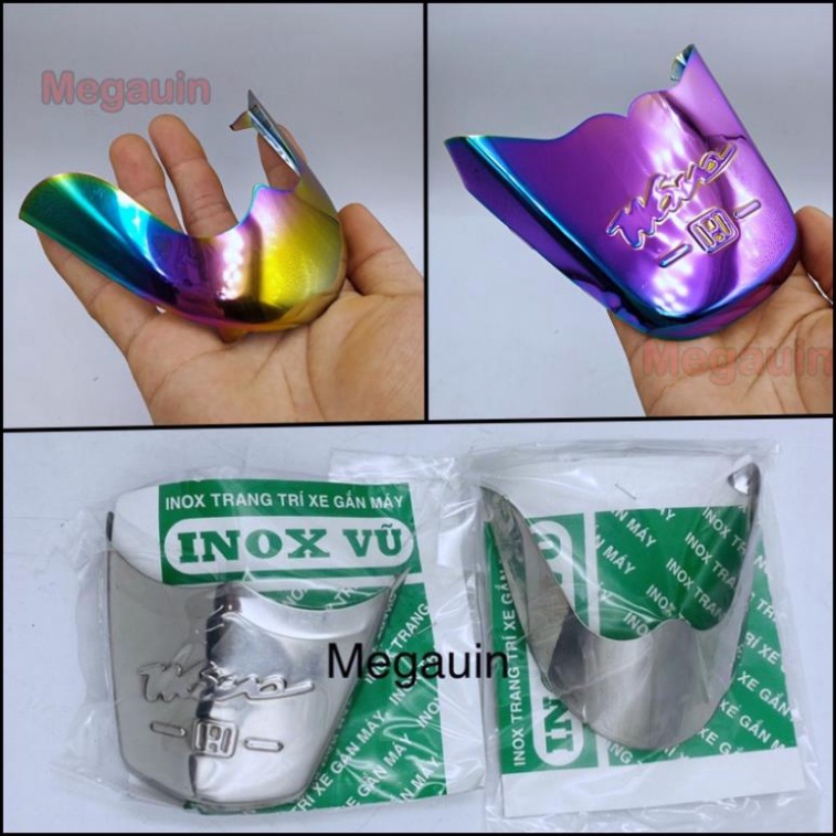 Bộ ốp Mỏ Dè Trước + Dè Sau INOX Xi Titan Xe Wave 2006 - 2021, Wave 50cc (Giá 1 cặp) Ảnh thật Sp