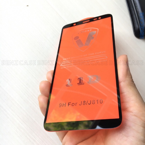 Kính cường lực Full màn hình viền Đen chống rơi bể, trầy xước màn hình J8 2018