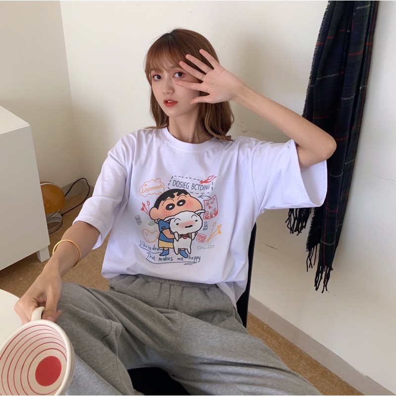 Áo Phông SHIN Unisex Áo Thun Cộc Tay In Hình 3 Màu