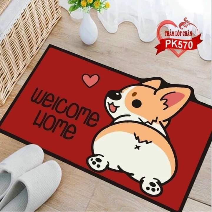 Thảm Lau Chân 3D [ SIÊU HOT ] Thảm lau chân 40x60cm HÀNG DÀY DẶN KHÂU VIỀN