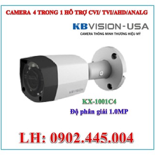 Camera quan sát 1.0MP KBVISION KX-1001C4 ( hỗ trợ CVI/TVI/AHD/ANALOG )